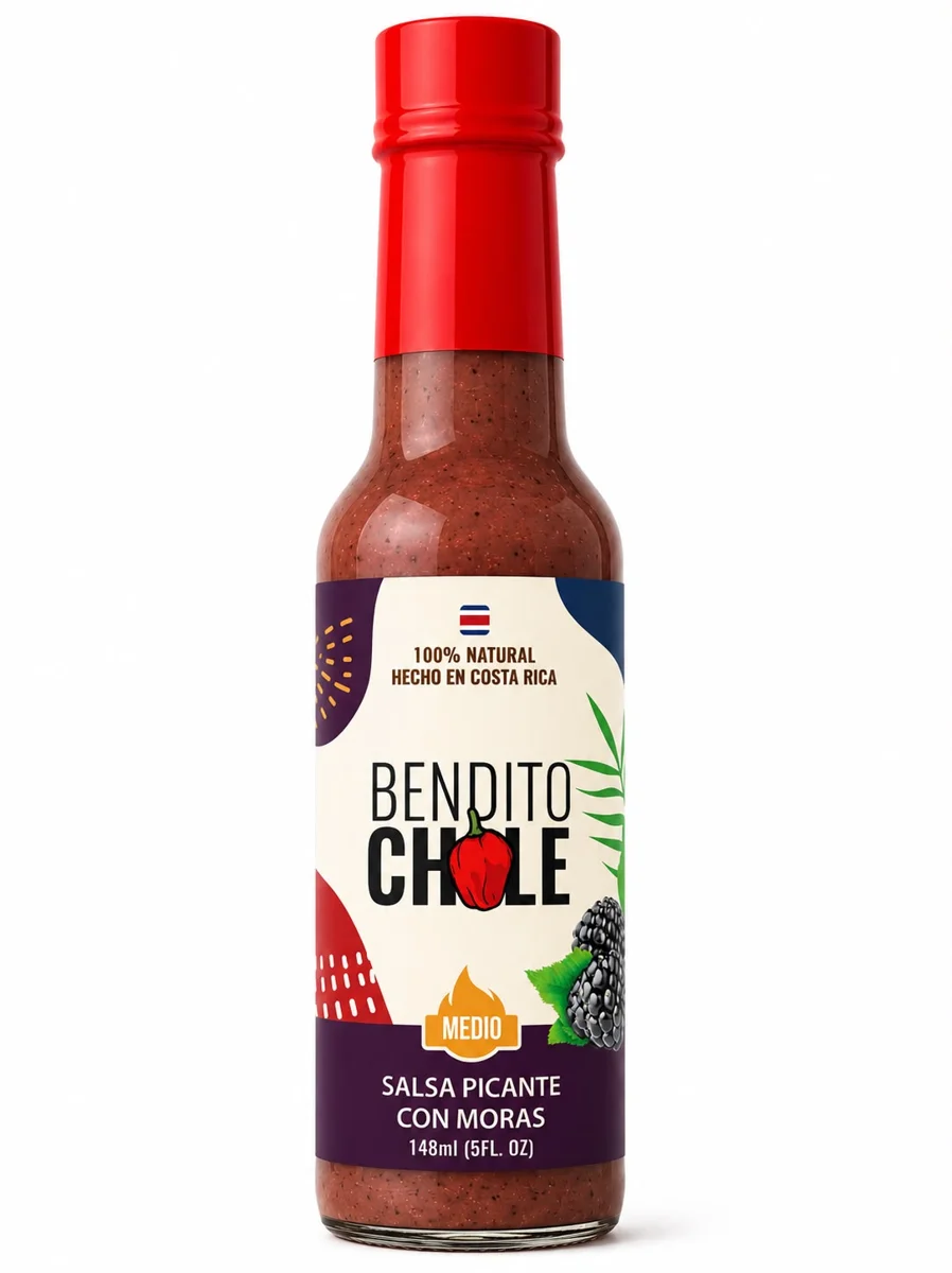 Salsa picante con moras